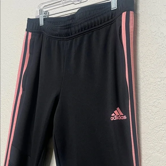 Adidas Women’s Size Medium Black Tracksuit with Pink Stripes - Picture 11 of 13